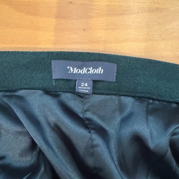 Modcloth Brisk Taker Wool Blend Skirt - sz 24 - Picture 3 of 11